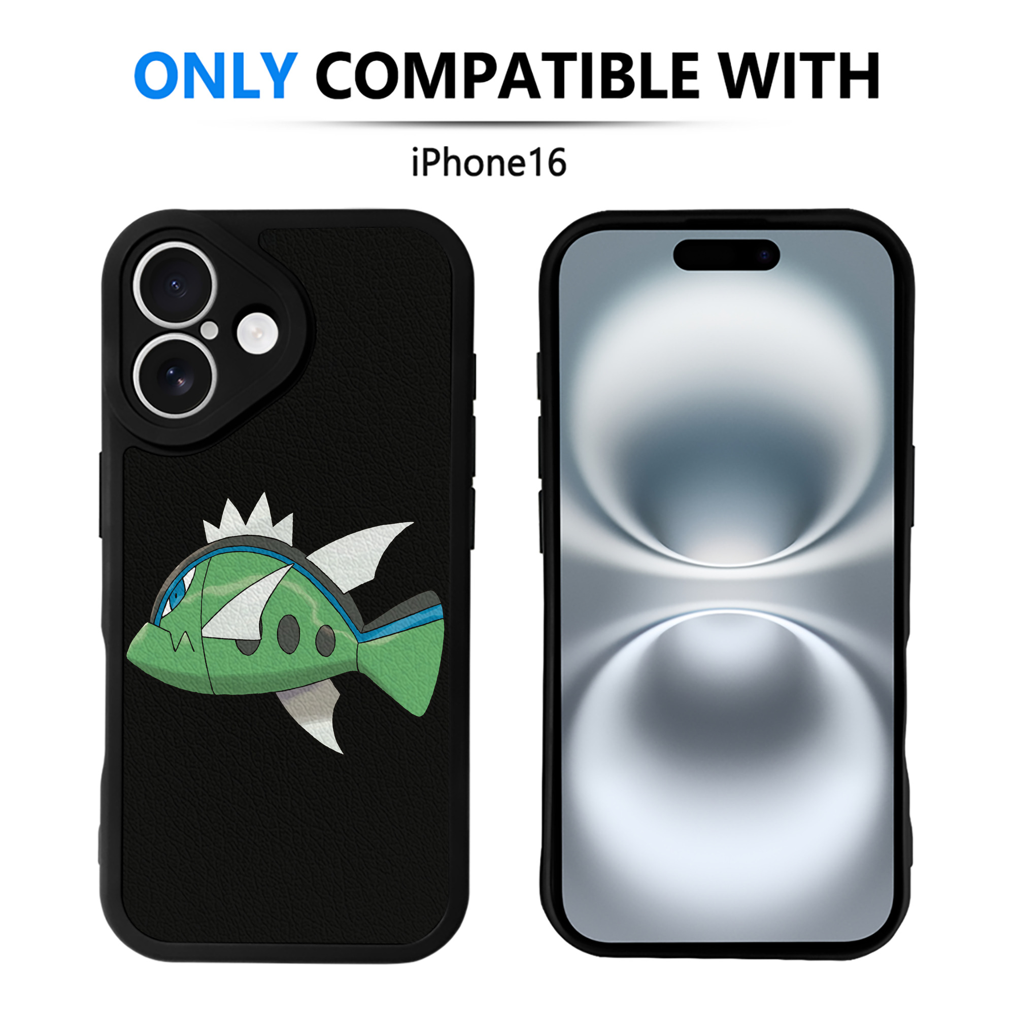 （画像用） ポケットモンスター Pokémon 【iPhone 16シリーズ対応】シリコンスマホケース（レザー調） 材質：シリコン